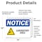 Signmission Laboratory Area Sign With Symbol, 14 in W x Rectangle, Vinyl Decal OS-2PACK-NS-D-1014-L-13935 - alternate 2
